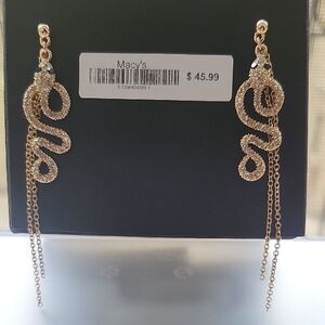 INC International Concepts Gold Serpentine Crystal Earrings